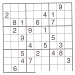 Dibujo para colorear Sudoku para imprimir 23