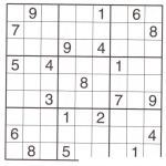 Dibujo para colorear Sudoku para imprimir 24