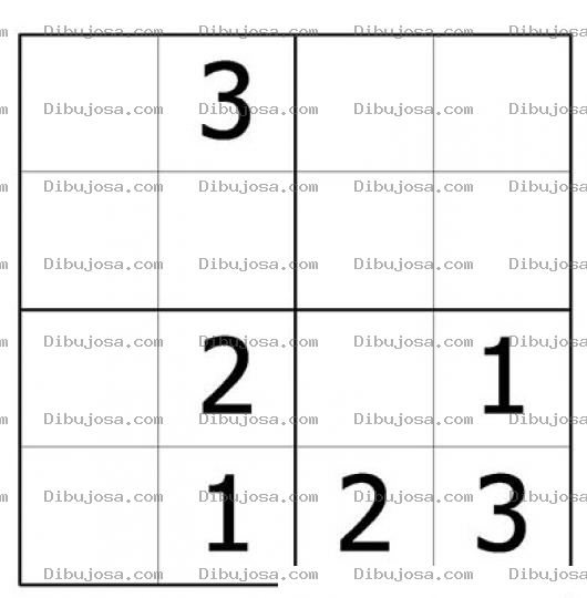 Dibujo para colorear Sudoku Facilito