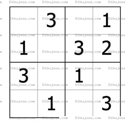 Dibujo para colorear Sudoku Facil