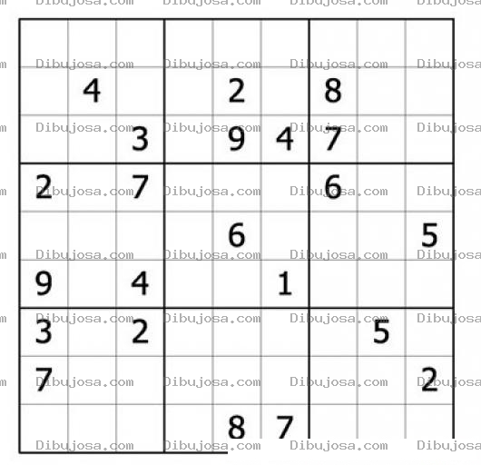 Dibujo para colorear Sudoku para imprimir 27