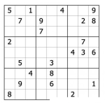 Dibujo para colorear Sudoku para imprimir 45