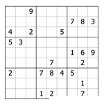 Dibujo para colorear Sudoku para imprimir 53