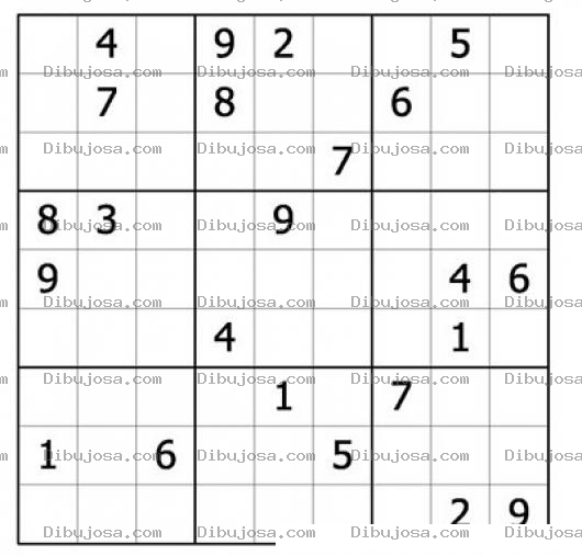 Dibujo para colorear Sudoku para imprimir 54