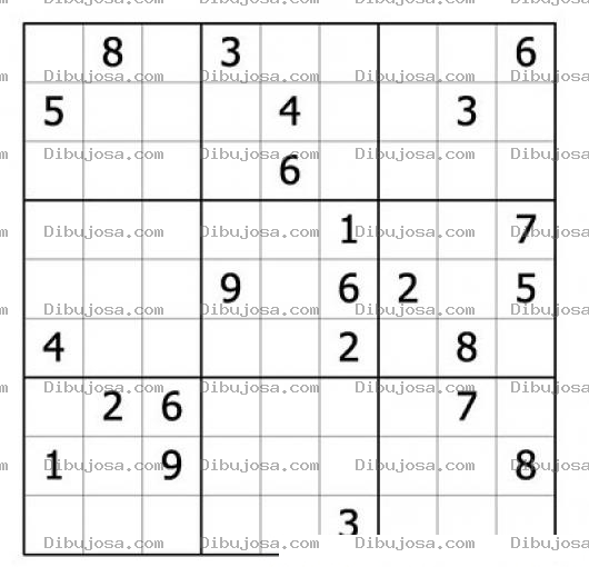 Dibujo para colorear Sudoku para imprimir 55