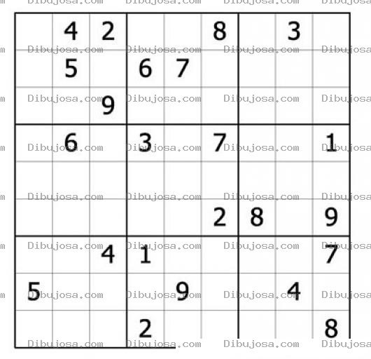 Dibujo para colorear Sudoku para imprimir 59