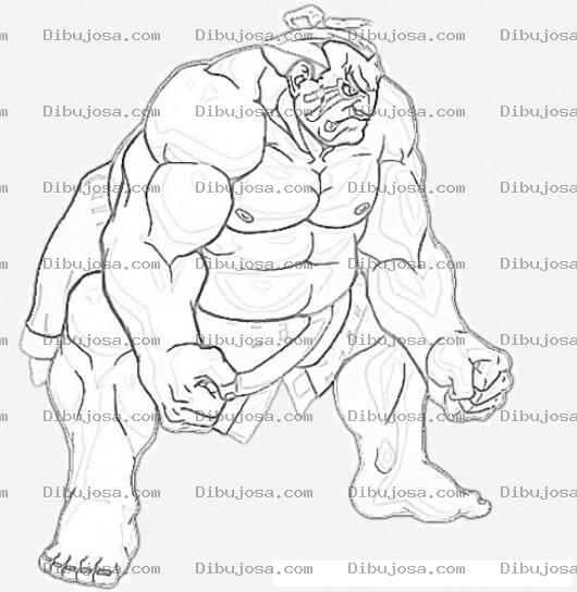 Dibujo para colorear Honda Street Fighter Coloring Page Para Pintar