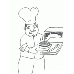 Dibujo para colorear Dibujo De Un Panadero Para Pintar