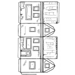 Dibujo para colorear Casita Armable Para Colorear