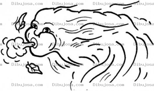 Dibujo para colorear Colorear El Viento