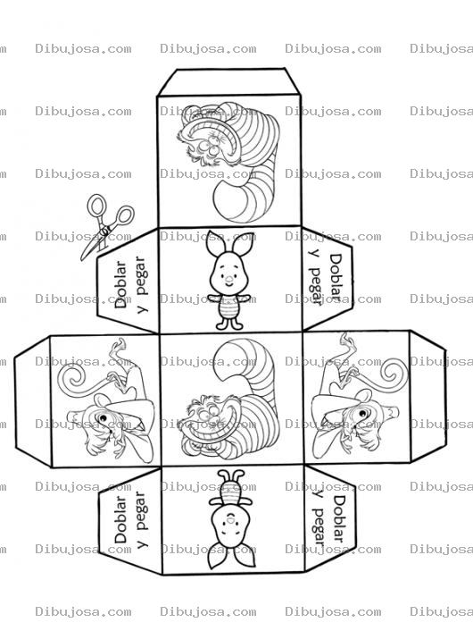 Dibujo para colorear Cajita De Dibujos Para Colorear Y Recortar