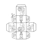 Dibujo para colorear Cajita De Dibujos Para Colorear Y Recortar