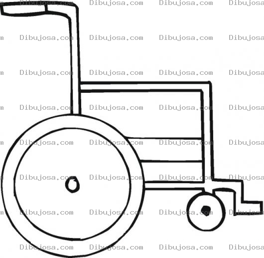 Dibujo para colorear Silla De Ruedas Para Pintar Y Colorear