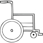 Dibujo para colorear Silla De Ruedas Para Pintar Y Colorear