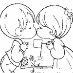 Dibujo para colorear Besito De Precius Moments Para Colorear