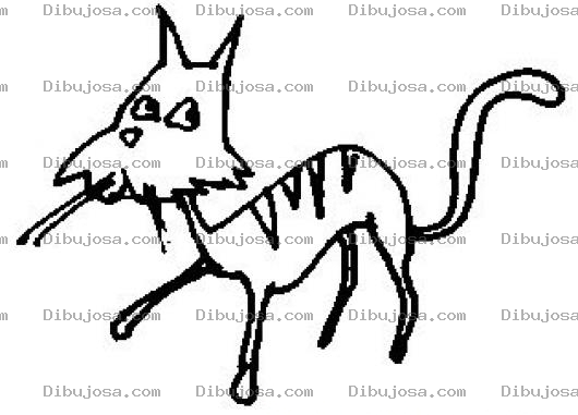 Dibujo para colorear Gato Flaco Para Colorear