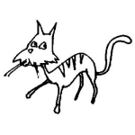 Dibujo para colorear Gato Flaco Para Colorear
