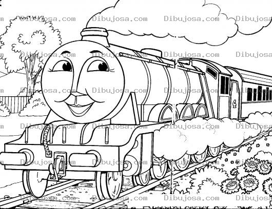 Dibujo para colorear Tren Thomas Para Colorear Y Pintar