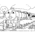 Dibujo para colorear Tren Thomas Para Colorear Y Pintar