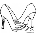 Dibujo para colorear Colorear Zapatos De Mujer De Tacon Alto