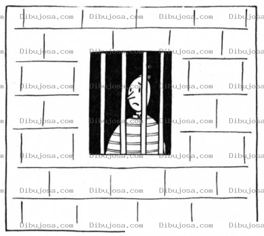 Dibujo para colorear Carcel Para Colorear Hombre Preso En Una Prision