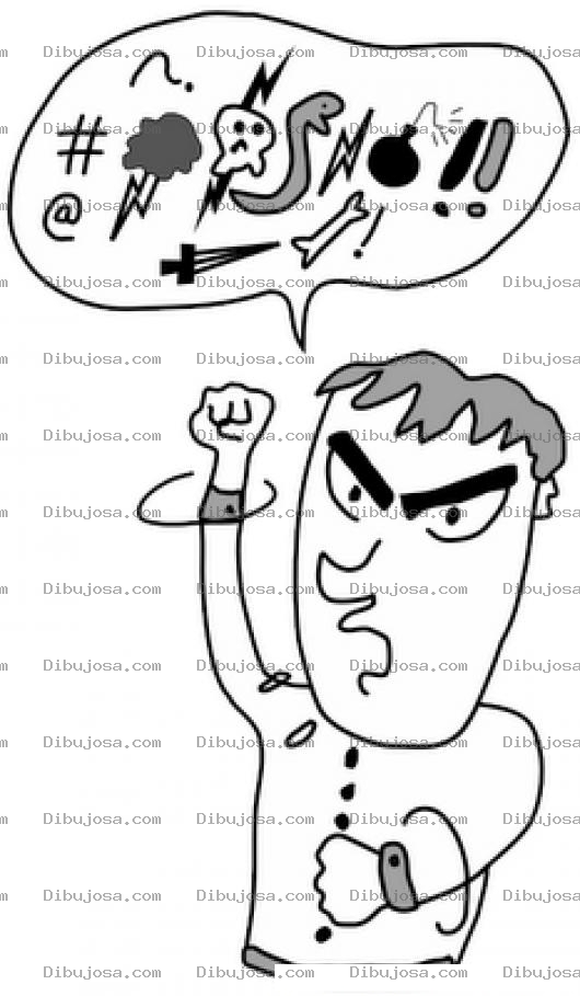 Dibujo para colorear Malas Palabras Para Colorear