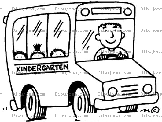 Dibujo para colorear Kindegarten Bus Coloring Page