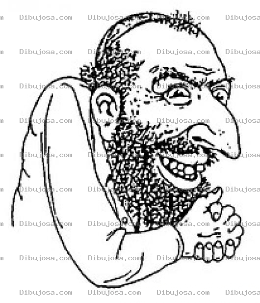 Dibujo para colorear Colorear Hombre Malvado
