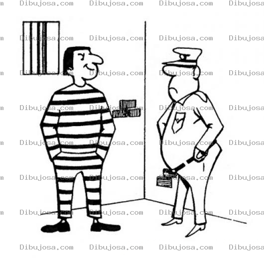 Dibujo para colorear Preso Y Policia Para Colorear