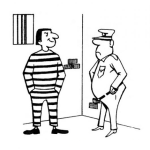 Dibujo para colorear Preso Y Policia Para Colorear