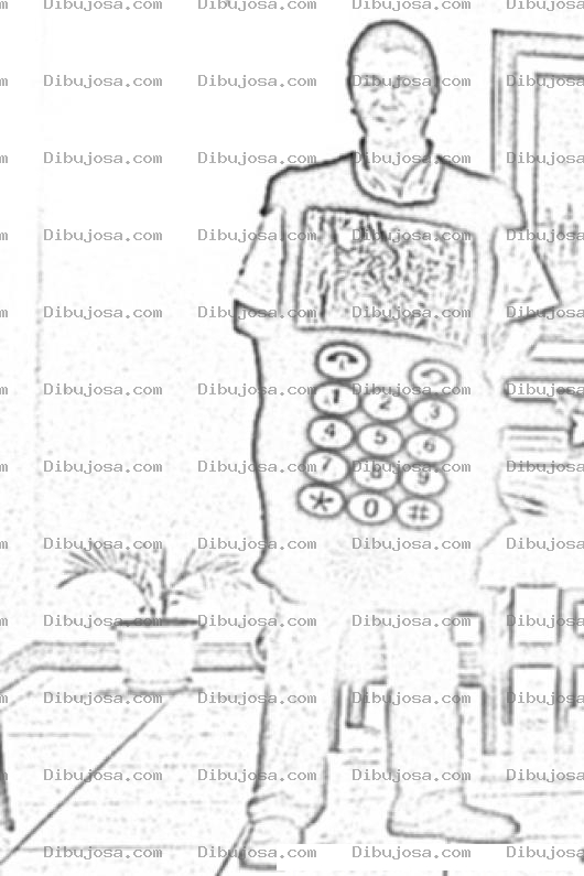 Dibujo para colorear Hombre Celular Para Colorear