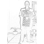 Dibujo para colorear Hombre Celular Para Colorear