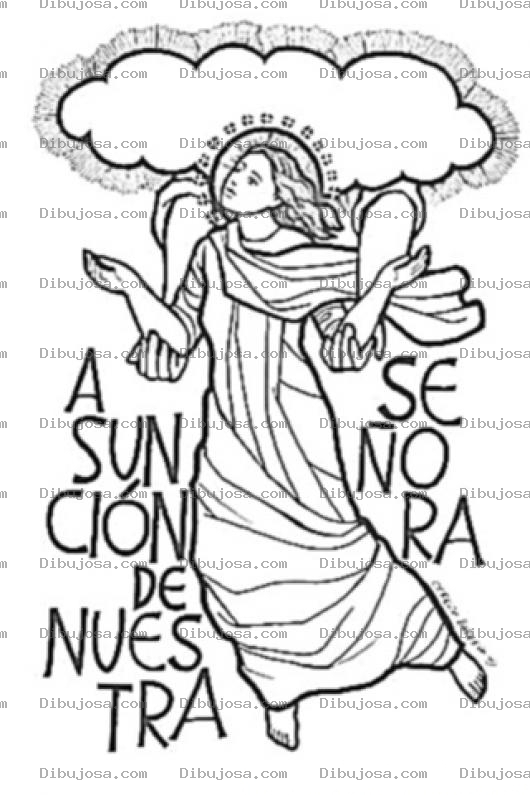 Dibujo para colorear Virgen De La Asuncion Para Colorear
