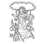 Dibujo para colorear Virgen De La Asuncion Para Colorear