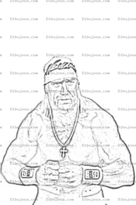 Dibujo para colorear Hulk Hogan Coloring Page