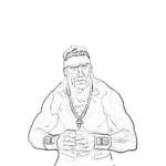 Dibujo para colorear Hulk Hogan Coloring Page