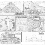 Dibujo para colorear Las 7 Maravillas Del Mundo Para Colorear