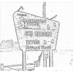Dibujo para colorear Jackson Hole Coloring Page