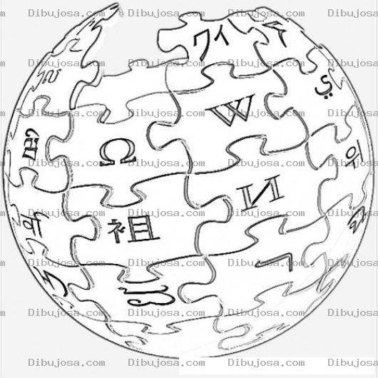Dibujo para colorear Colorear Logo De Wikipedia