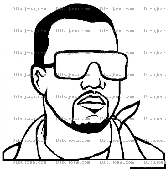 Dibujo para colorear Kanye West Coloring Page Para Imprimir Y Colorear