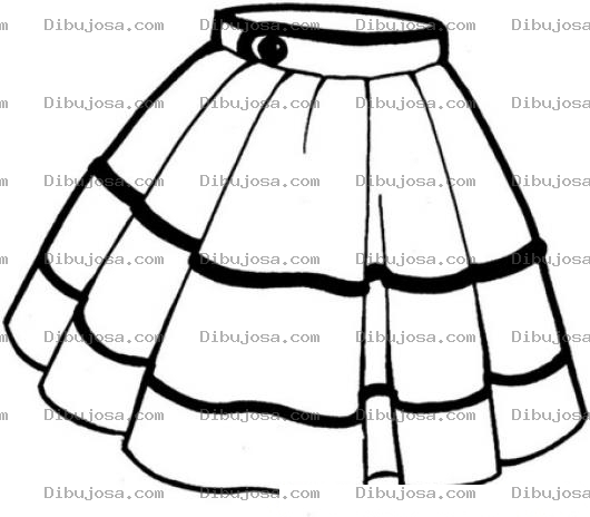 Dibujo para colorear Mini Falda Para Colorear