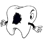 Dibujo para colorear Muela Con Caries Para Colorear