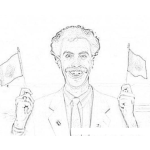 Dibujo para colorear Dibujo De Borat Para Colorear Y Pintar