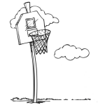 Dibujo para colorear Tablero De Basketball Para Colorear Y Pintar