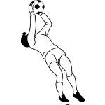 Dibujo para colorear Portero De Futbol Para Colorear