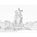 Dibujo para colorear Richmond VA coloring Page Estatua De Robert E. Lee Para Colorear