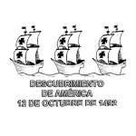 Dibujo para colorear Des Cubirimiento De America 12 De Octubre De 1942 Para Colorear