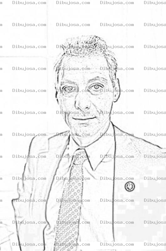 Dibujo para colorear Alcalde De Chicago Rahm Emanuel Para Colorear Y Pintar