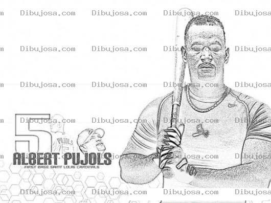 Dibujo para colorear Albert Pujols Coloring Page Dibujo Para Colorear