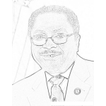 Dibujo para colorear Clyburn Congressman Coloring Page Para Colorear